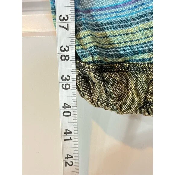 Y2k Boho Patchwork Harem Pants 29” Hippie Drop Crotch Summer Festival Gypsy - Picture 7 of 13